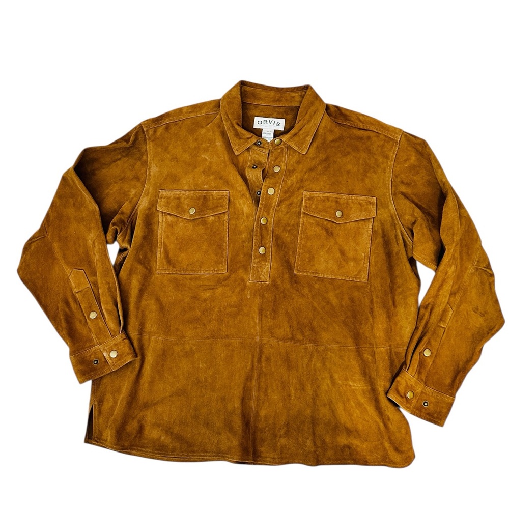 Orvis Tan Suede Leather Shirt